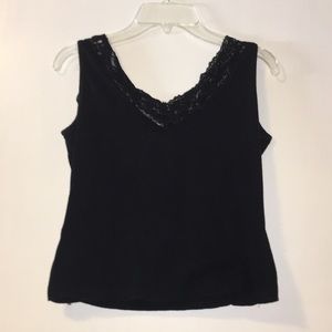 Self Esteem Black Lace Tank Top